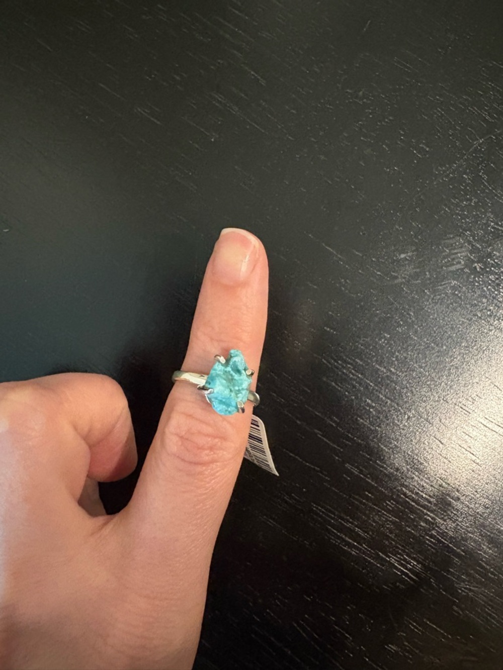 Sterling Silver Rough Turquoise Ring